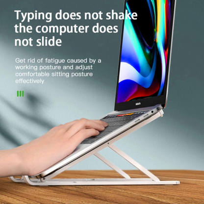 Portable Adjustable Laptop Cooling Stand for Desk with Phone Holder