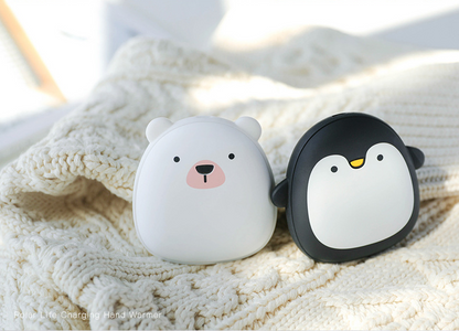 Portable Cartoon Hand Warmer Power Bank - Penguin & Polar Bear