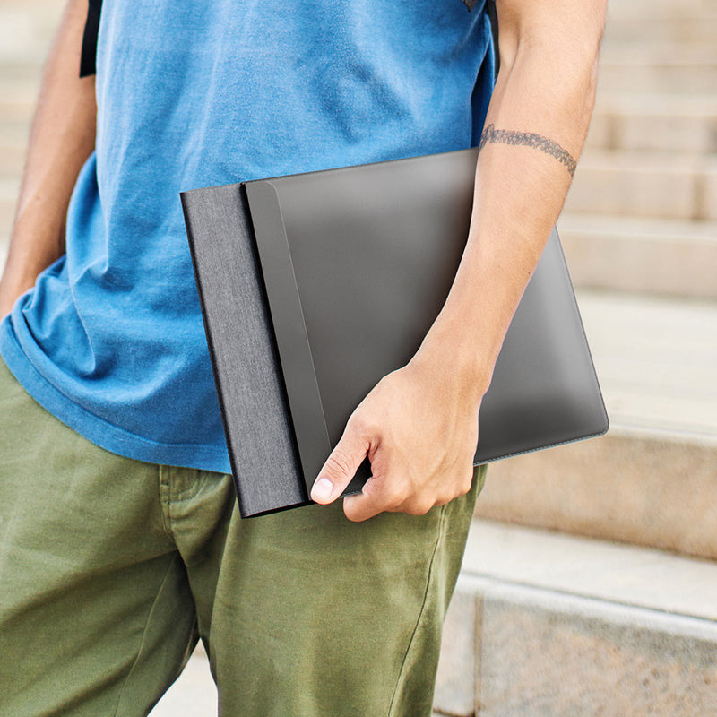 Portable Laptop Sleeve with Wireless Charging Desk Mat