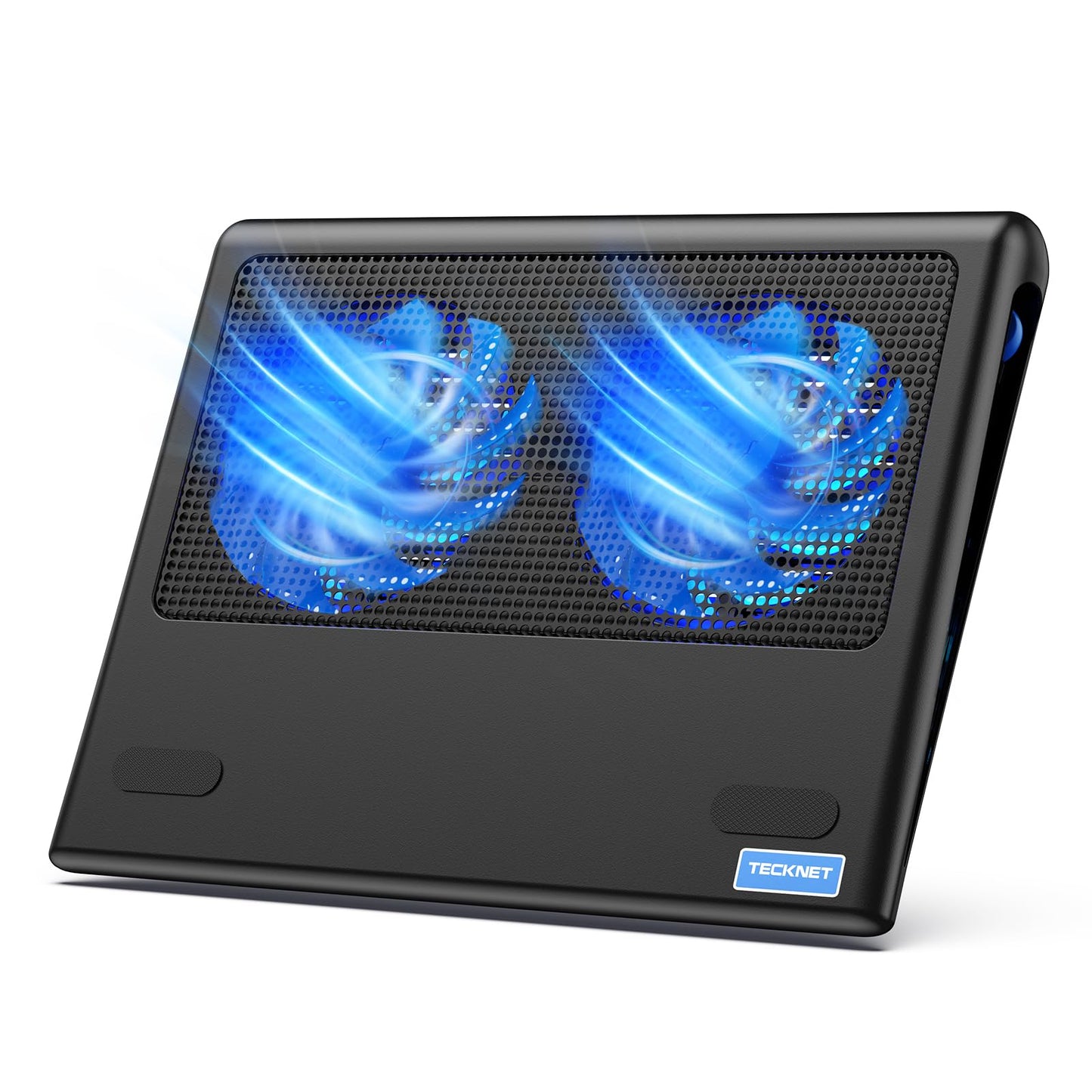 Laptop Cooling Pad 12"-15.6" Laptop Cooler Gaming Laptop Cooling Stand Wind Speed Adjustable 2 USB Powered Laptop Fan Cooling Pad for Laptop Within 16 Inch (Blue)