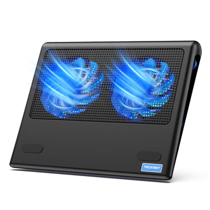 Laptop Cooling Pad 12"-15.6" Laptop Cooler Gaming Laptop Cooling Stand Wind Speed Adjustable 2 USB Powered Laptop Fan Cooling Pad for Laptop Within 16 Inch (Blue)